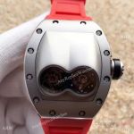 Swiss Replica Richard Mille RM 053 SS Red Rubber Strap Watch
